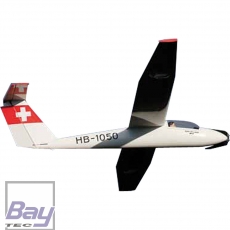 Bay-Tec PILATUS B4 2,0M SEGELFLUGZEUG MIT GFK RUMPF, AUCH ALS ELEKTROSEGLER