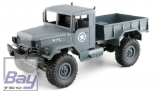 U.S. Militr Truck 4WD 1:16 Bausatz, grau - incl. Motor und Lenkservo