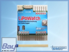 LiPoWatch mit USB-Interface Kabel - Datenlogger