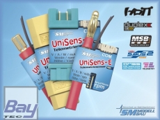 UniSens-E 140A XT60 Telemetrie Mehrfachsensor - Spannung / Strom / Leistung / Kapazitt / Energie / Brushless Drehzahl / Hhe / Vario