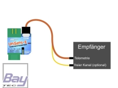 UniSens-E 140A XT60 Telemetrie Mehrfachsensor - Spannung / Strom / Leistung / Kapazität / Energie / Brushless Drehzahl / Höhe / Vario