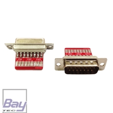 D-SUB 15 Stecker / Buchse Lötplatinen 2 Stk