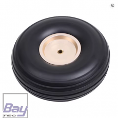 Bay-Tec 5 127mm PU Rad mit Alu Felge / 6 mm Achse / 1 Stk.
