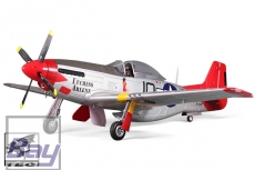 FMS Big Scale P-51D Red Tail V8 silber/rot PNP Set ohne Akku/RC