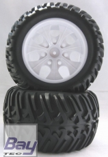 Offroad Rder 1:10 Monster 125mmx70mm 7 Speichen wei 2 Stk. 12mm Innensechskant