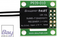 GRAUPNER GR-12L SUMD+T 2 Antennen PCB Empfnger