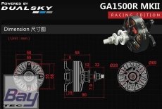 DUALSKY XMotor GA1500R.10 MKII 490 K/V Brushless Motor