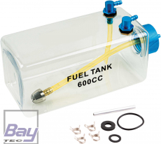 Bay-Tec Benzin Tank 600ml mit Alu-Verschluss