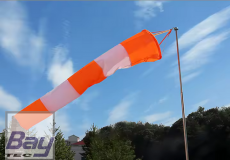 Windsack gro 36 x 100cm orange / weis