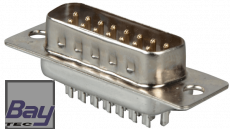 D-SUB Stecker 15-polig gerade mit Ltkelch