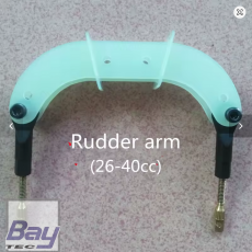 Bay-Tec GFK Doppel Seitenruder Anlenkung 26-40ccm incl. Kugelk�pfe und Zubeh�r f�r Seilanlenkung