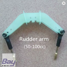 Bay-Tec GFK Doppel Seitenruder Anlenkung 50-100ccm incl. Kugelk�pfe und Zubeh�r f�r Seilanlenkung