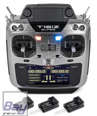 Futaba T16iZS Super Radio - FASSTest, T/S-FHSS 16+2 - Handsender - incl. 3 x R7208SB und Lipo Akku