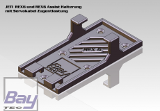 Jeti REX6 und REX6 Assist Empf�ngerhalterung mit Servokabel Zugentlastung