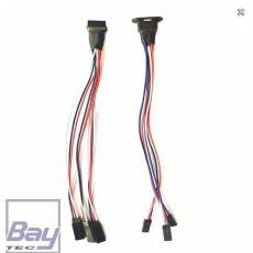 MPX 8Pin Vergoldete Stecker / Buchse 1 paar incl. 3 Servo Kabel und Stecker an jeder Seite