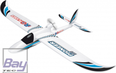 R-PLANES PIONEER EVO 1400mm 2,4 GHz RTF Einsteiger Elektro Segler Blue incl. Dynamic 8 Mode 2 Sender