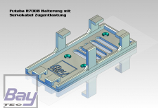Futaba R7008 / R7108 / R2008 / R3008 / R6106 Empf�ngerhalterung mit Servokabel Zugentlastung