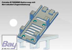 Futaba R7008 / R7108 / R2008 / R3008 / R6106 Empfngerhalterung mit Servokabel Zugentlastung