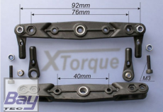 XTorque CFK Doppel Gabel Servohebel 76 / 92mm - Futaba Verzahnung