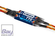 KAVAN Smart PRO T70-JR Doppelbatterie-Weiche 15A mit Telemetrie-Expander - KAVAN/FrSky Fport, Duplex EX, Futaba S.BUS2, Multiplex MSB, Graupner Hott, PowerBox P2Bus (Strom, Spannung, Kapazitt fr beide Eingnge)