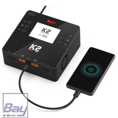 iSDT SMART CHARGER K2 DUO - 200/500W, 20A, 2x6S Lipo, mit integriertem Netzteil