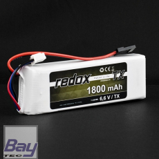 Redox LiFe 1800 mAh 6,6V TX/RX Battery Pack (JR)