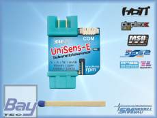 UniSens-E 140A MPX grn Telemetrie Mehrfachsensor - Spannung / Strom / Leistung / Kapazitt / Energie / Brushless Drehzahl / Hhe / Vario