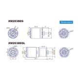 DUALSKY XM2838EG-14L GLIDER 860KV 336W Brushless Motor - Lang-Version