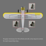 Bay-Tec XCub "STOL" Flugzeug PNP - 1500mm - Blau/Weiss