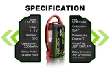 OVONIC 3S 35C 11,1 V 2200 mAh kurzer LiPo-Akku mit T-Stecker