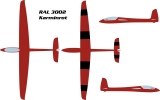 RC-FLIGHT-ACADEMY X-RAY 3500mm ARF - ROT - VOLL GFK/CFK - Leistung wird neu definiert werden....