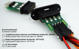 Tragflächensteckverbinder 8polig mit Stiftleiste, Stecker & Buchse