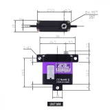 AGF-RC A24CHR Flächen Servo HV - 10mm 24,5g / 8kg/cm / Titan Getriebe