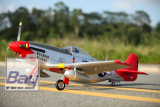 FMS Big Scale P-51D Red Tail V8 silber/rot PNP Set Combo incl. Reflex Gyro - ohne Akku/RC