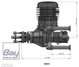 DLE61 61ccm 2 Takt Benzin Motor 6,0 PS incl. Elektro. Zndung