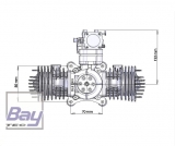 DLE111 111ccm Boxer Benzin Motor incl. Elektronischer Zndung