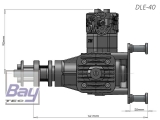 DLE40 40ccm Boxer Benzin Motor incl. Elektronischer Zndung