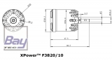 Bay-Tec XPower F3820/10 - 1050KV - Brushless Motor