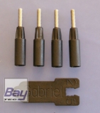 CFK Kugelgelenkadapter fr Carbonrohr 4mm M2,5 (VE 4Stk. + Schlssel)