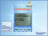 UniDisplay+ - Anzeigedisplay fr unseren UniLog 1+2, UniSens-E, GPS-Logger 1+2, LiPoWatch und InfoSwitch. Alle Messwerte knnen live angezeigt und Parameter direkt eingestellt werden.