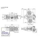 SAITO FG-100TS BENZIN MOTOR 2-ZYLINDER MIT ELEKTRONISCHER ZNDUNG