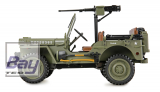 Jeep Willys MB Scale Crawler 4WD 1:14 RTR grn - incl. Seilwinde und Soundmodul