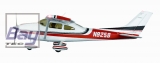 FMS Big Scale Cessna 182 Trainer rot, PNP 1400mm ohne Akku/RC