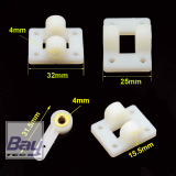 Bugfahrwerkshalter 4mm incl. Anlenkhebel