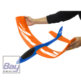 Pilo XL Schaumwurfgleiter EPP Tragflche orange Rumpf blau 86cm