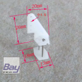 Bay-Tec Ruderh�rer 26x18 4 Loch - 2 Stk incl. Schrauben M2x20