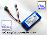 Bay-Tec Empfnger Akku LiIo 5000MAH 7,4V 18650 2S1P - Anschuss MPX oder JR