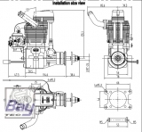 Benzinmotor NGH GF-38 V2.0 Viertakter