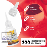 Everglue Sekundenkleber Cyanacrylat fr PMMA (Plexiglas) Acrylglas nicht ausblhend niedrigviskos 20g Dosierflasche