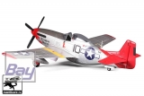 FMS Big Scale P-51D Red Tail V8 silber/rot PNP Set ohne Akku/RC